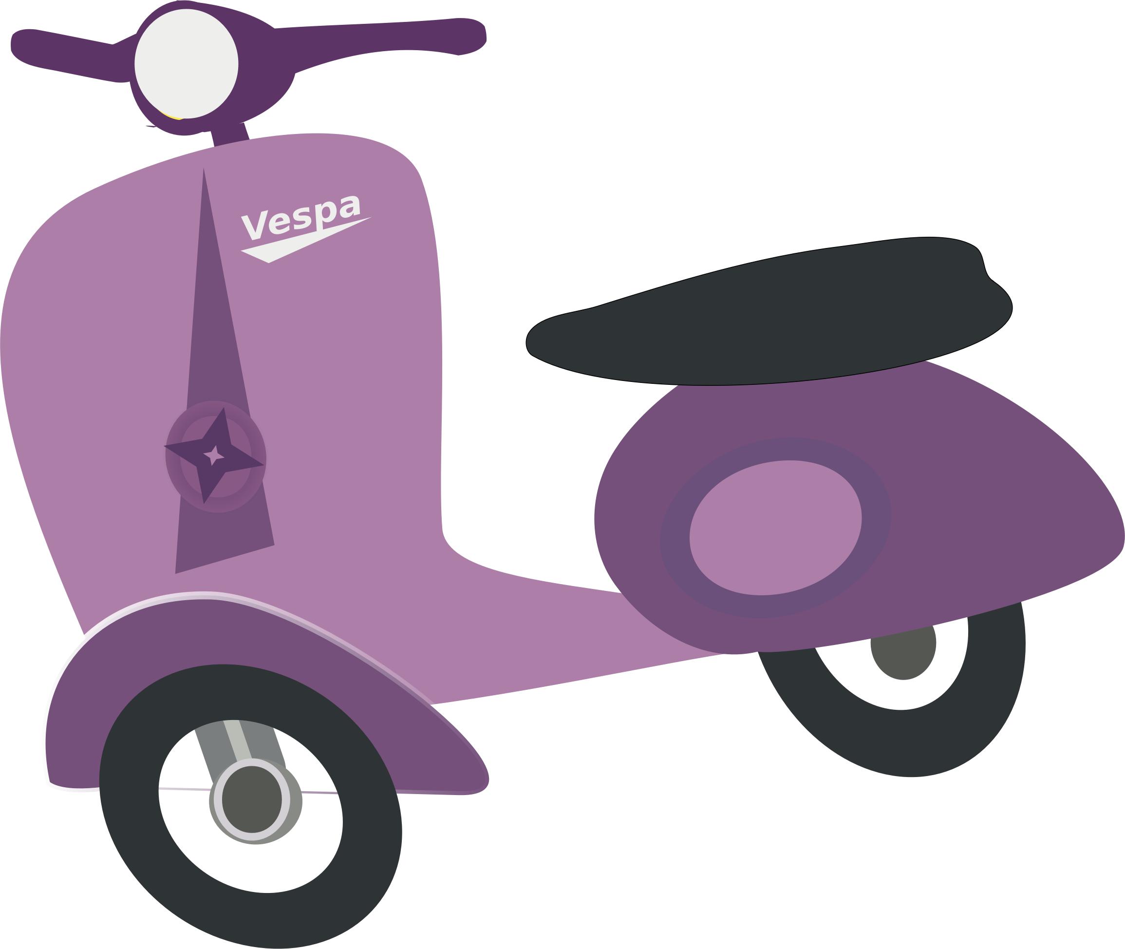 Purple Vespa scooter png