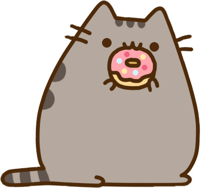 Pusheen Eating Donut png