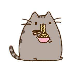 Pusheen Eating Noodles png icons