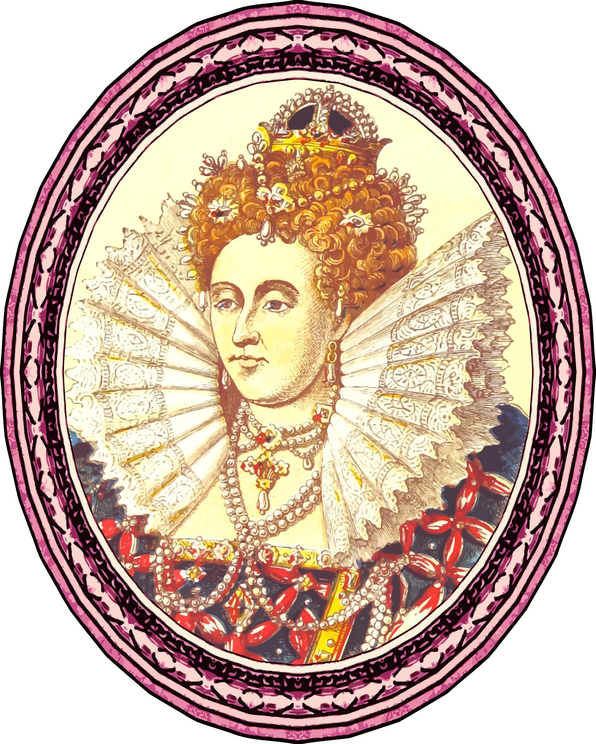 Queen Elizabeth I (version 2, framed) png