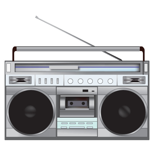 Radio 80s Illustration icons