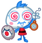 Raffy the Higgledy Hypnotiser Holding Clock png