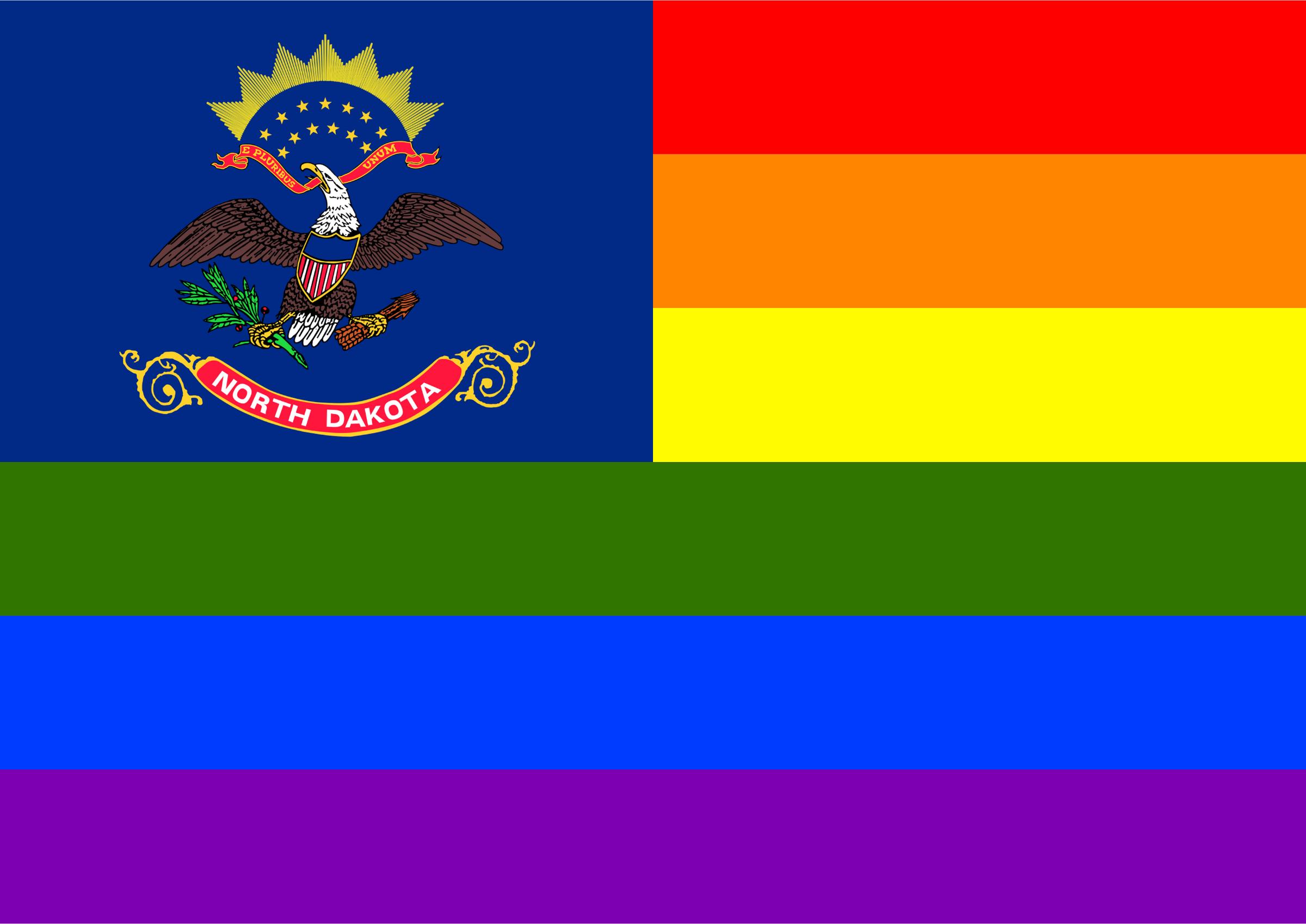 Rainbow Flag North Dakota png