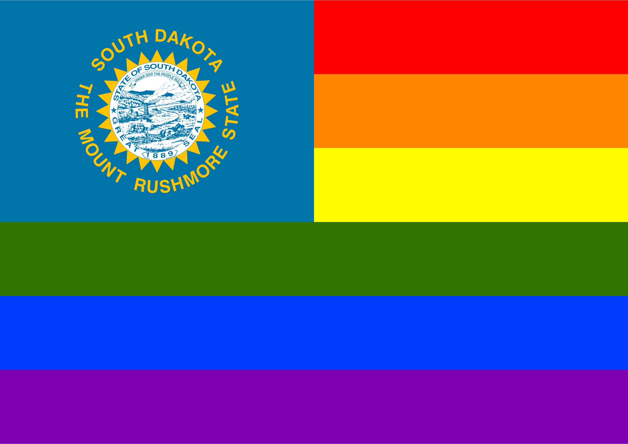 Rainbow Flag South Dakota png