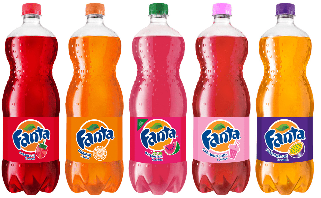 Range Of Fanta Bottles icons
