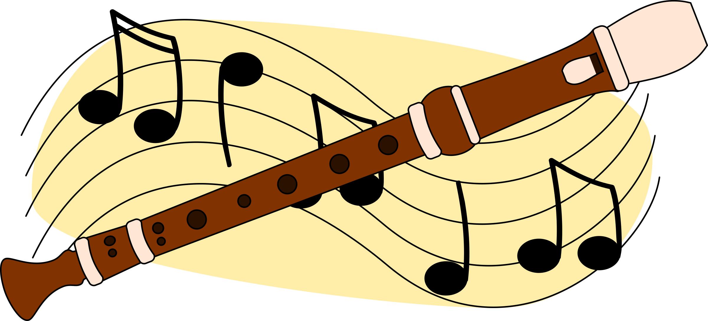 Recorder and music png