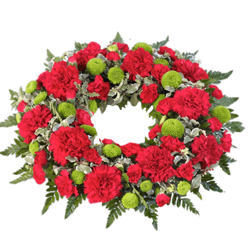Red and Green Funeral Wreath icons