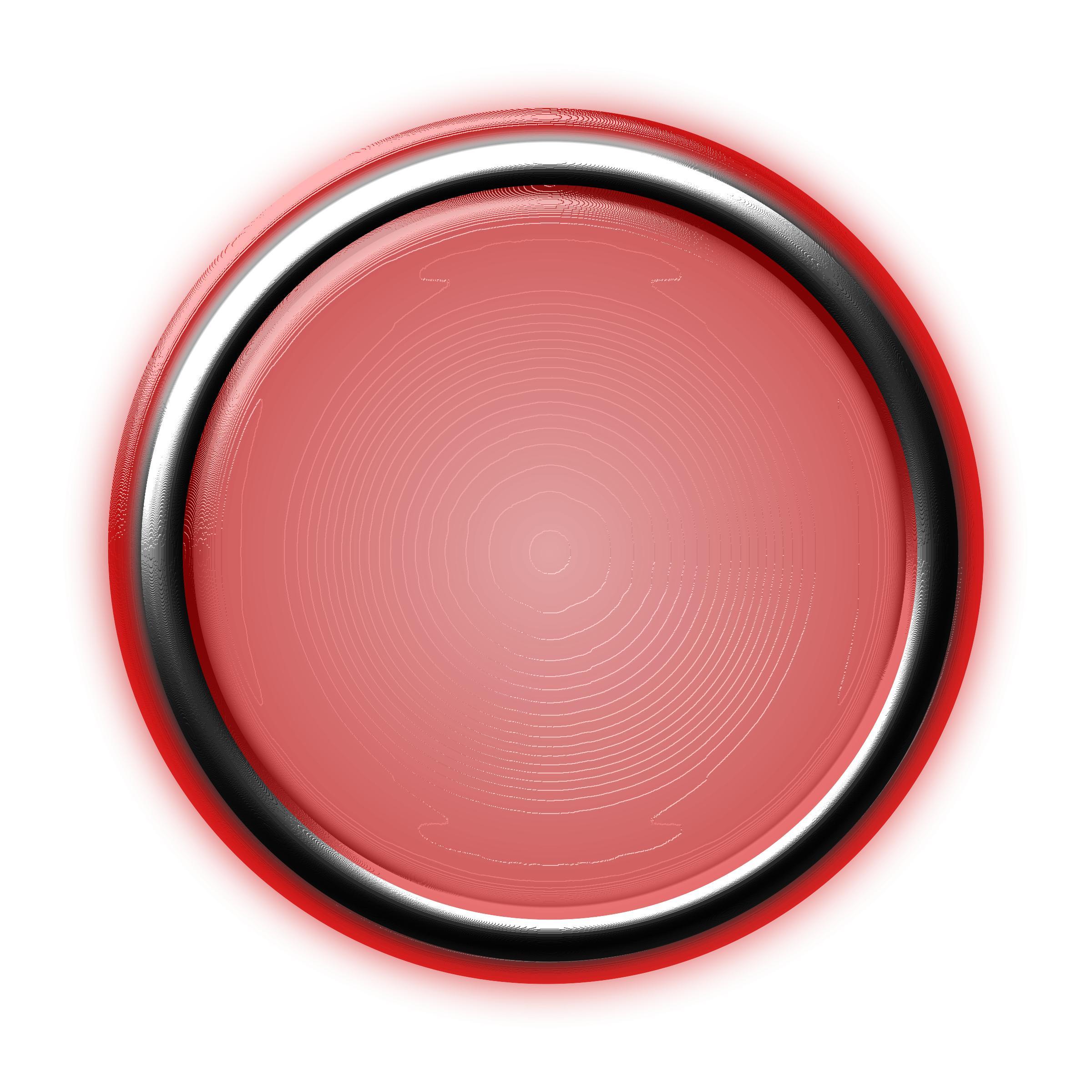 Red Button with Internal Light and Glowing Bezel png