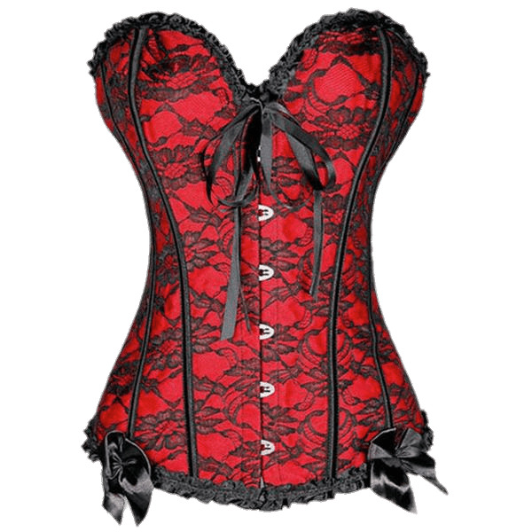 Red Corset With Black Lace icons