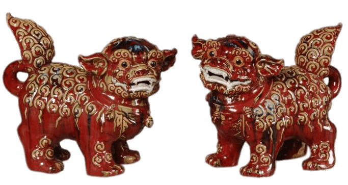 Red Foo Dog Figurines png icons