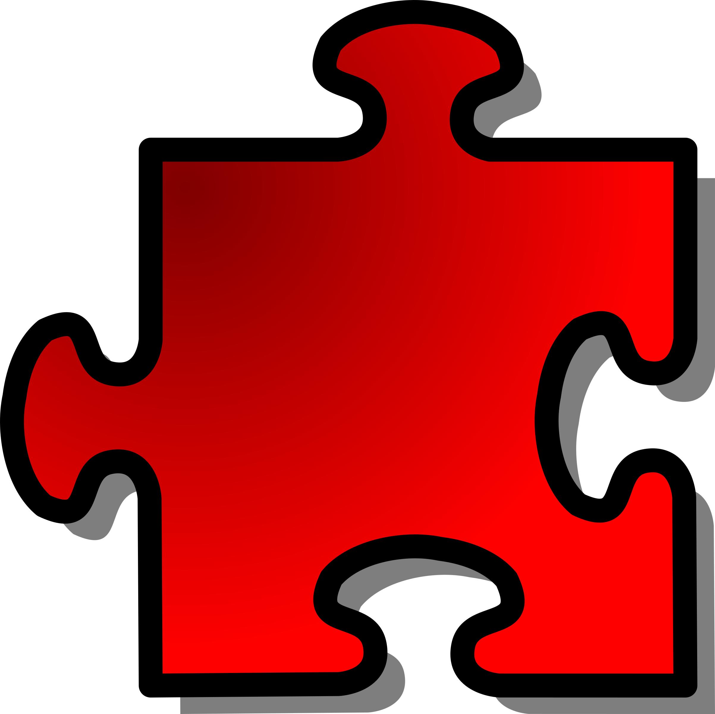 Red Jigsaw piece png icons