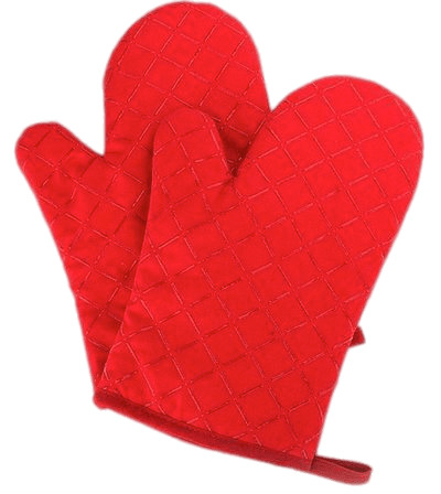 Red Non Slip Oven Mitts png icons