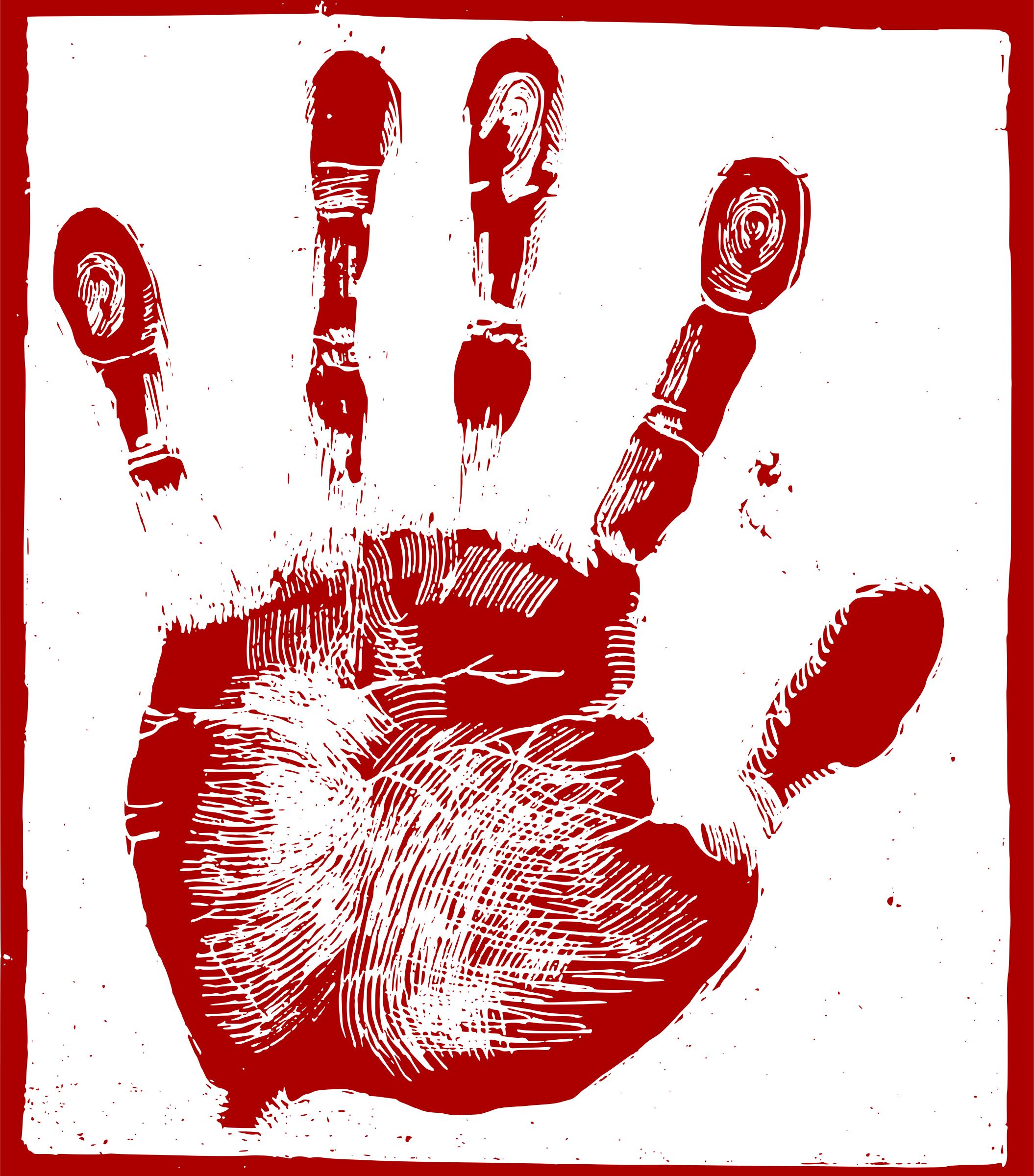 Red Palm Print png