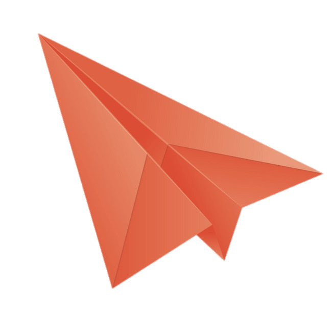 Red Paper Plane Turned Upwards Left png icons