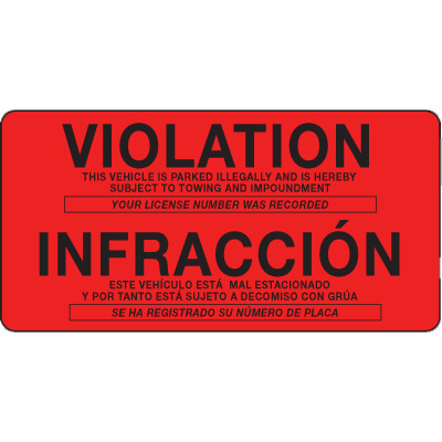 Red Parking Violation Label png icons