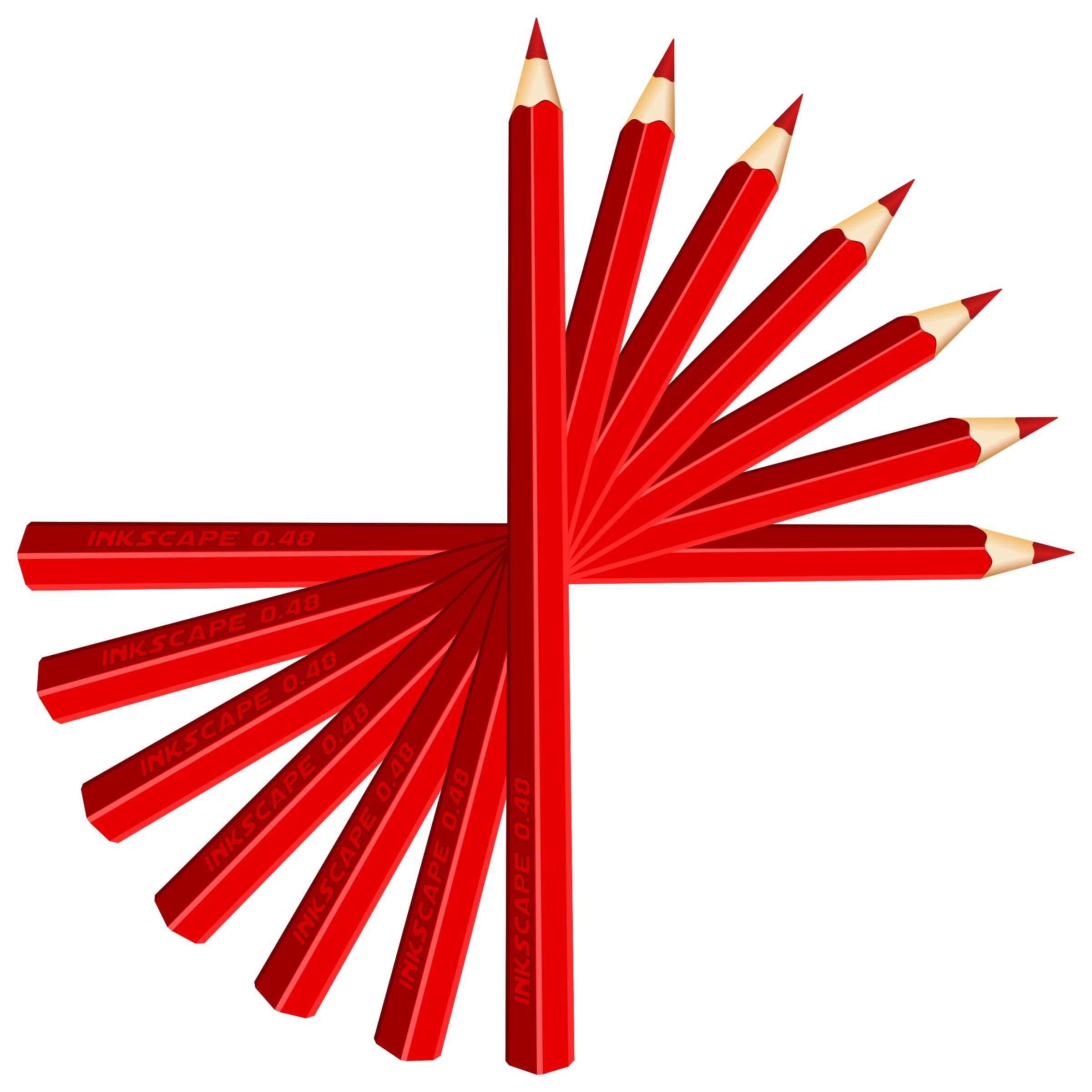 red pencils png