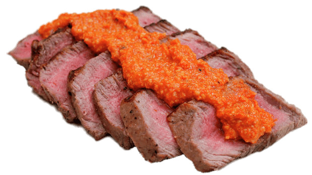Red Pepper Pesto on Steak png icons