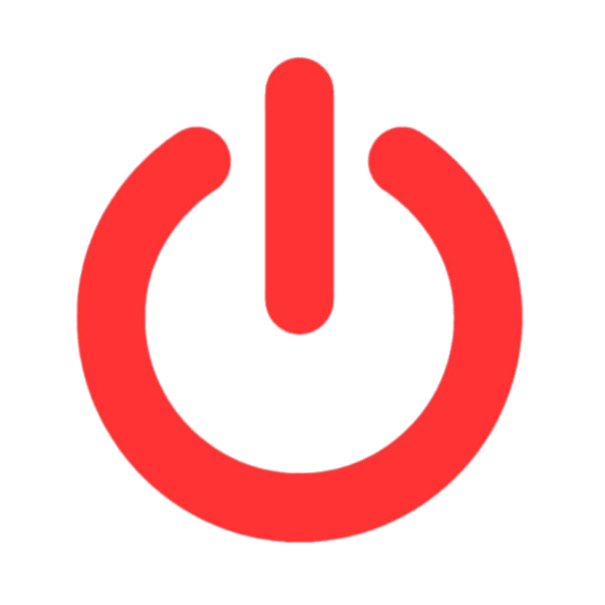 Red Power Button png icons