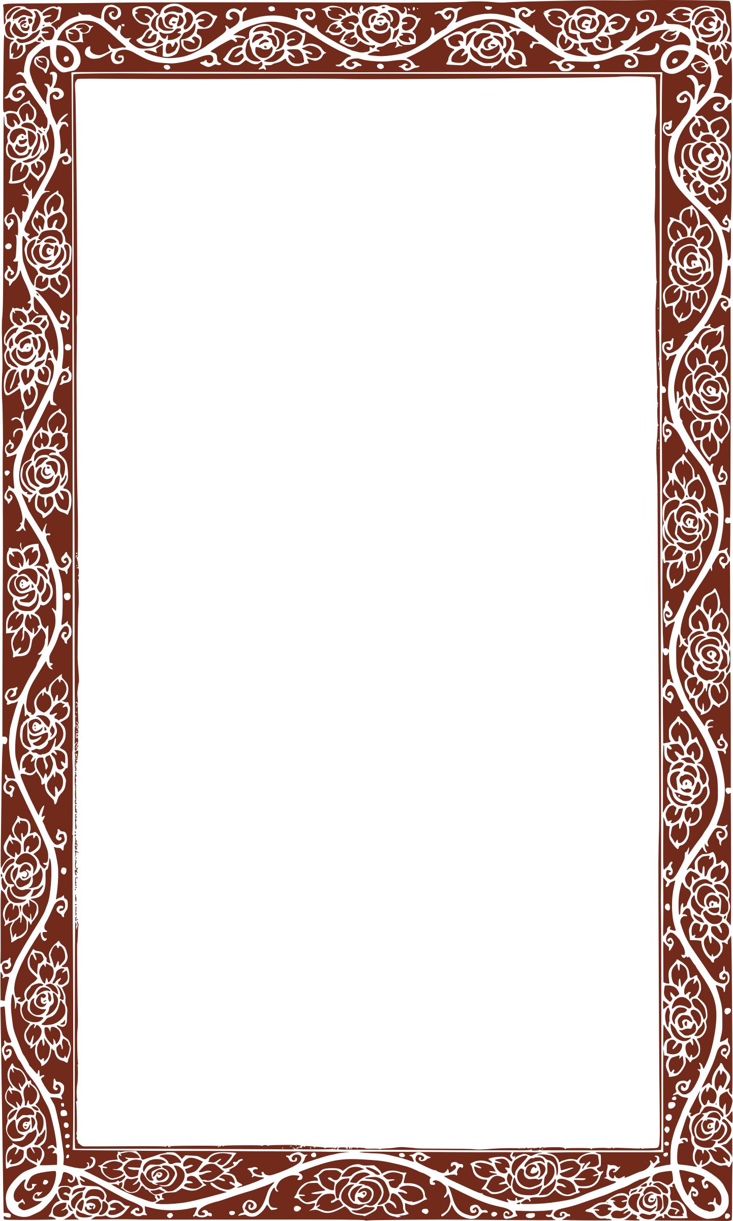 Red Rose Frame PNG icons
