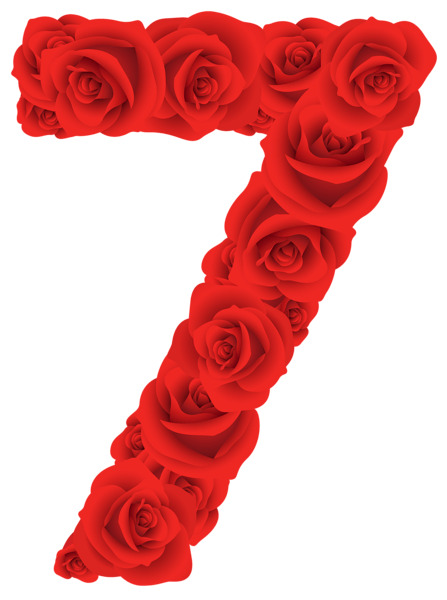 Red Roses Seven Number png icons