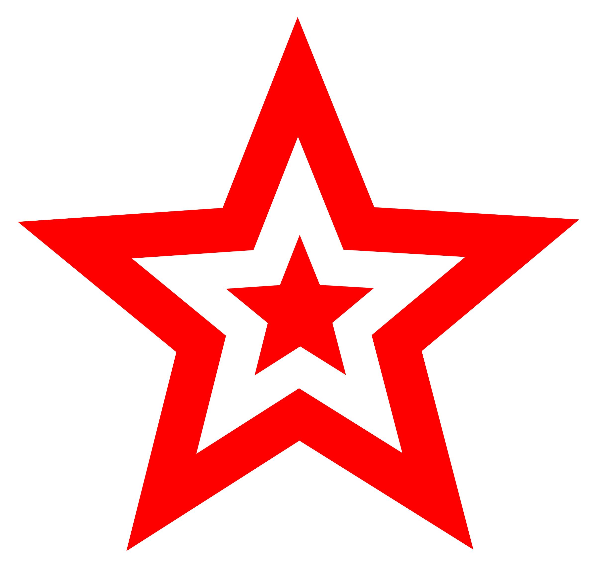 red star in star png