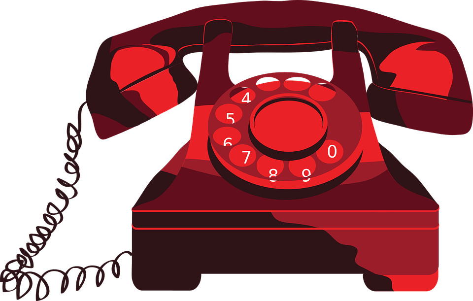 Red Telephone Clipart png icons