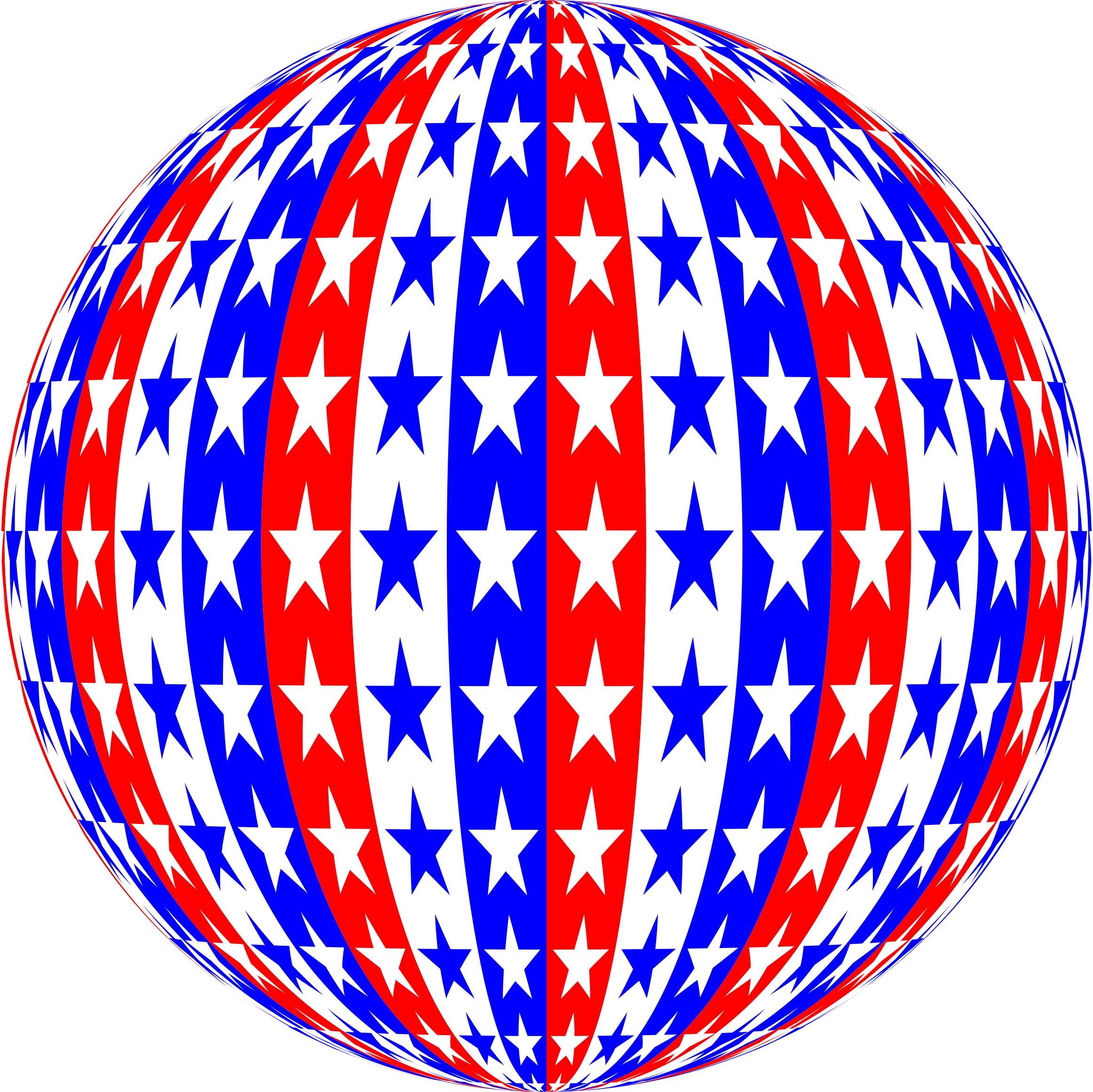 Red White Blue Sphere png