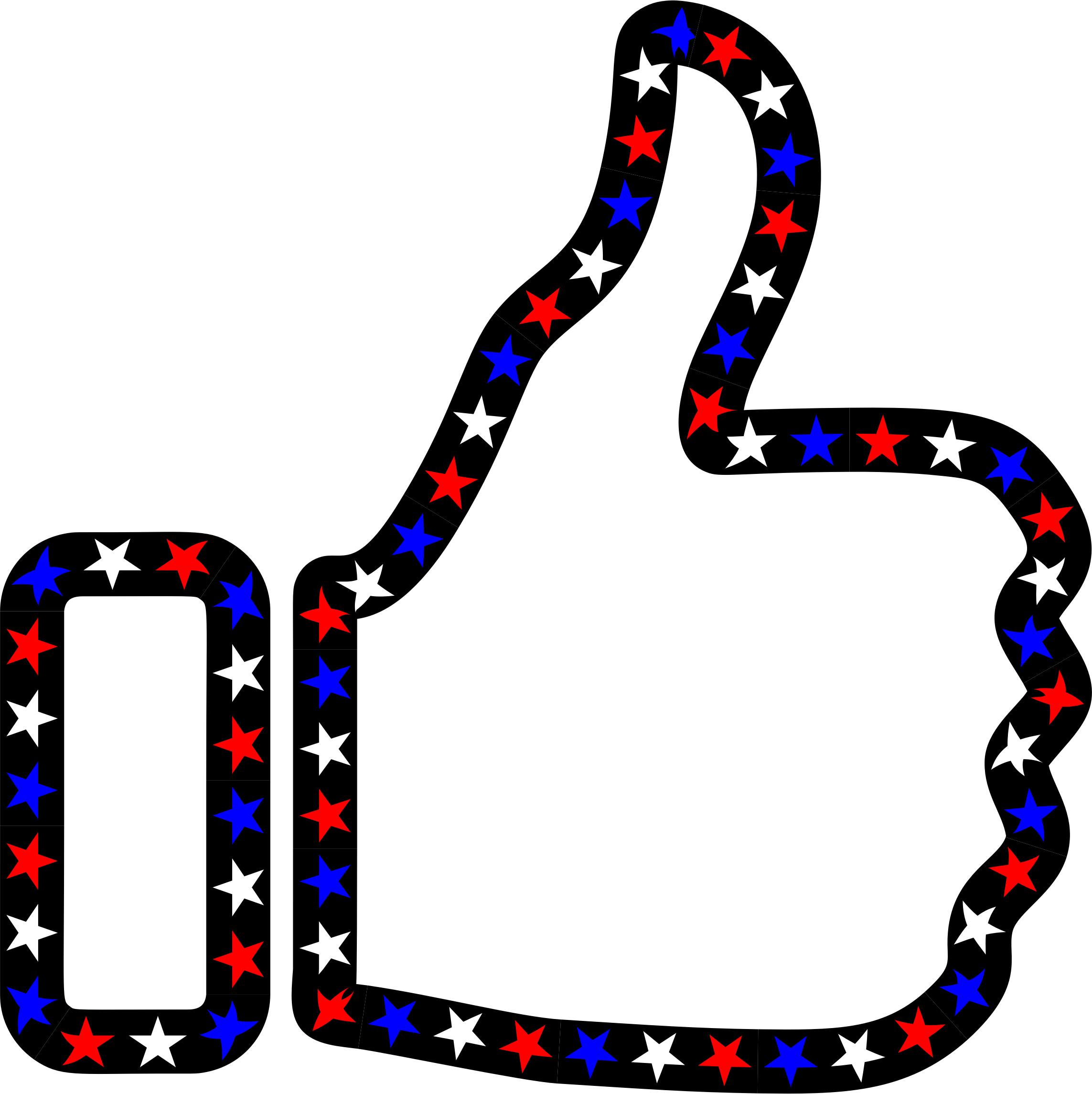 Red White Blue Thumbs Up png