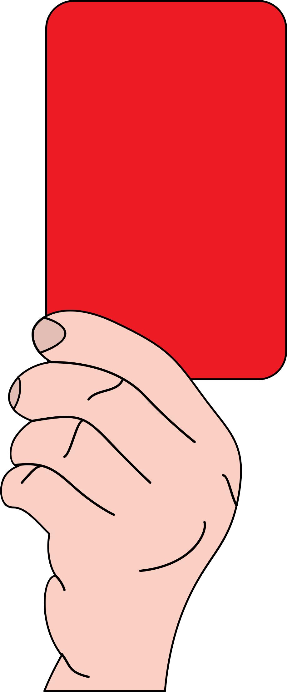 Referee showing red card png