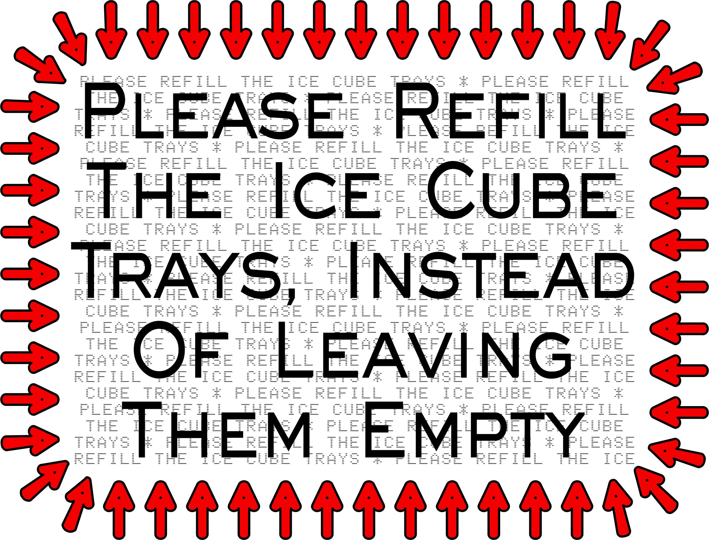 Refill the Ice Cube Trays png
