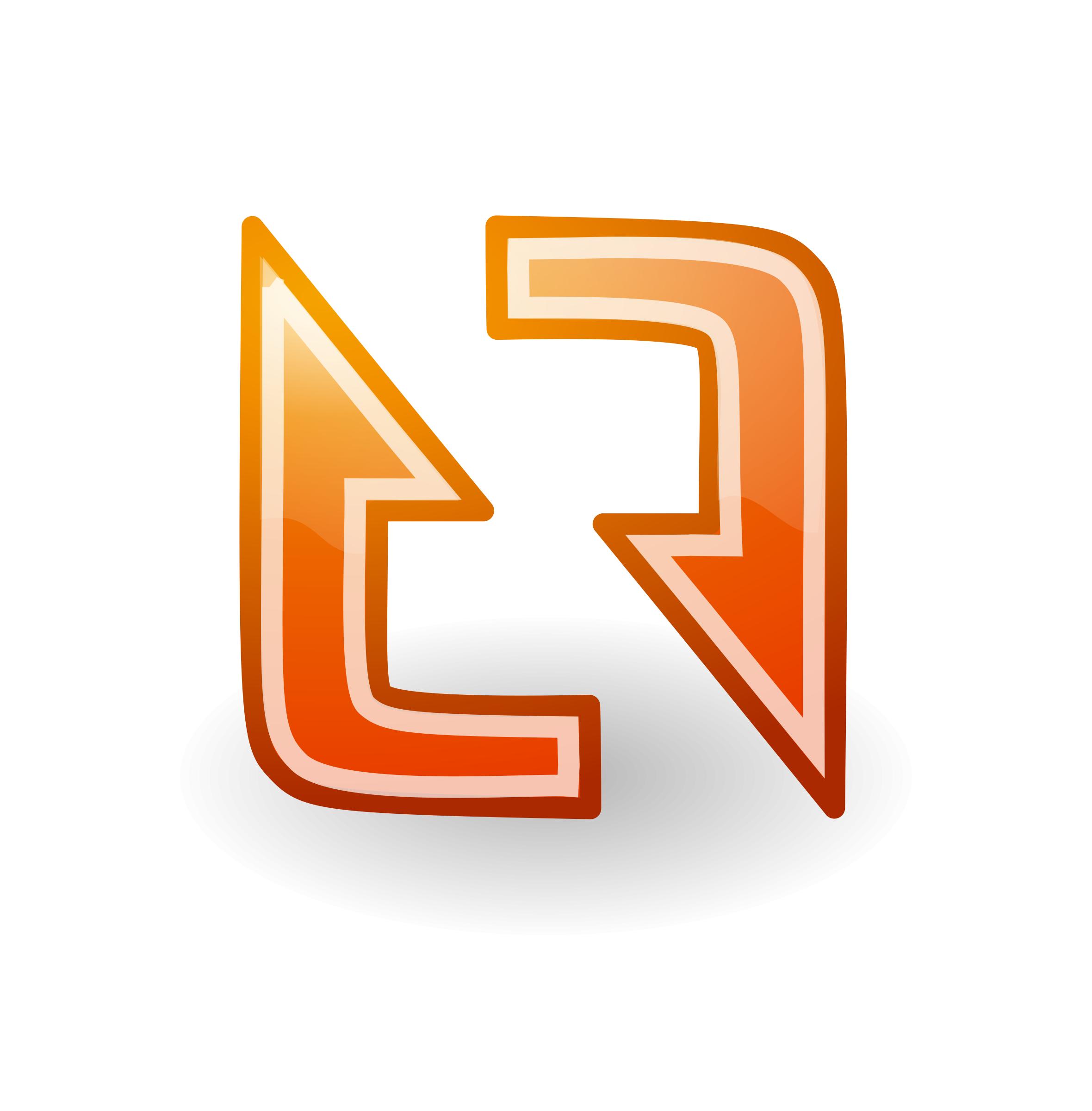 Refresh Orange Button Tango Style PNG icons