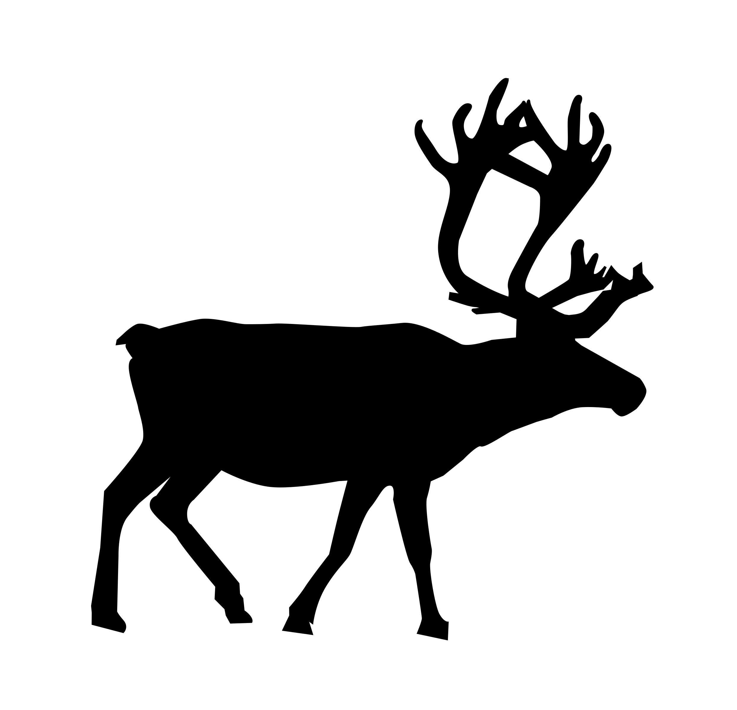 Reindeer Silhouette PNG icons