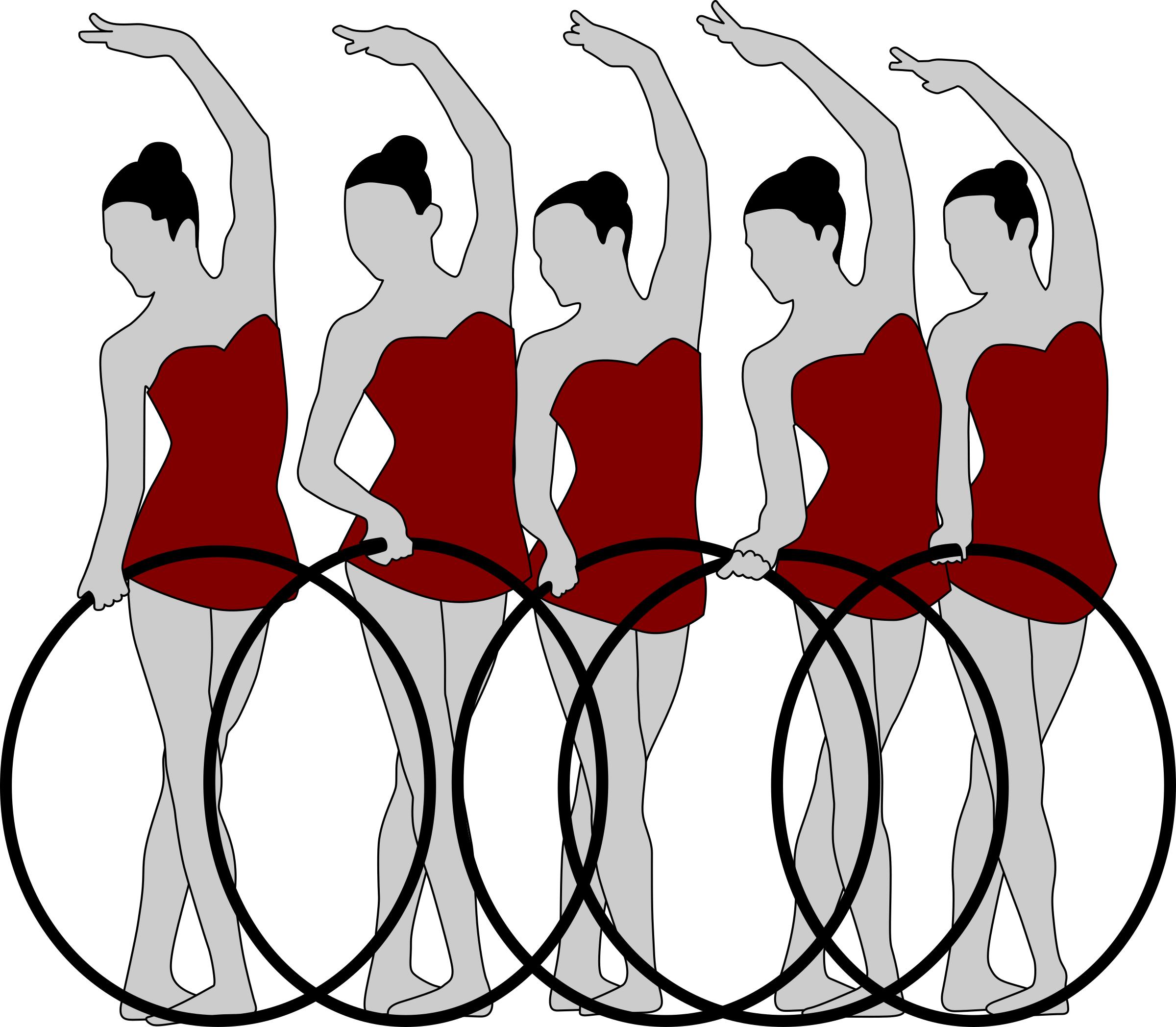 Rhythmic Gymnastics with bows png