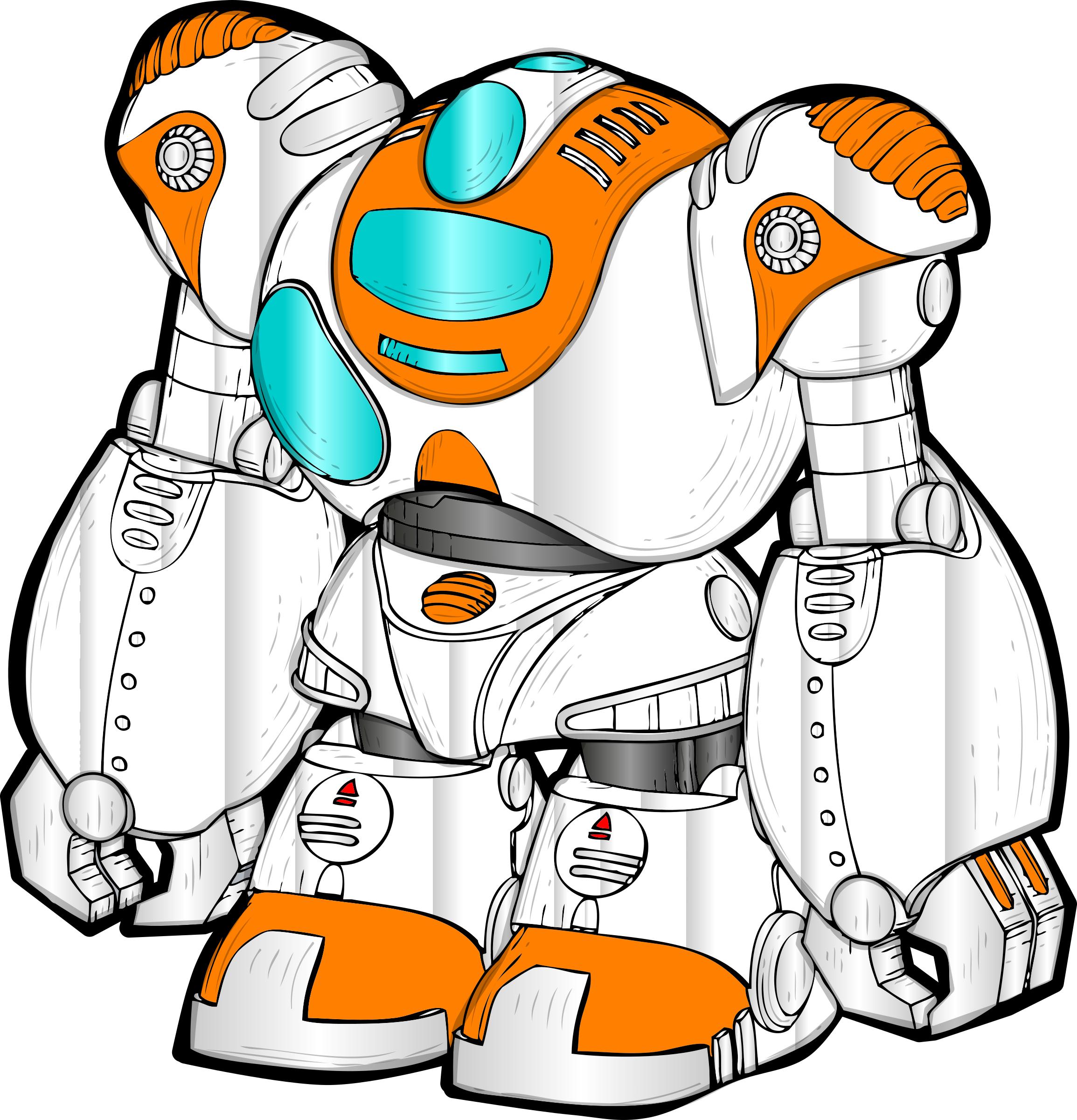 robot color simply png