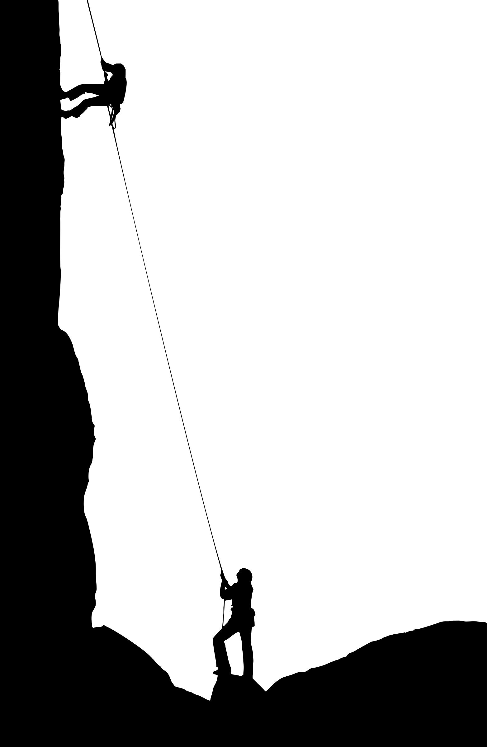 Rock Climbers Silhouette png