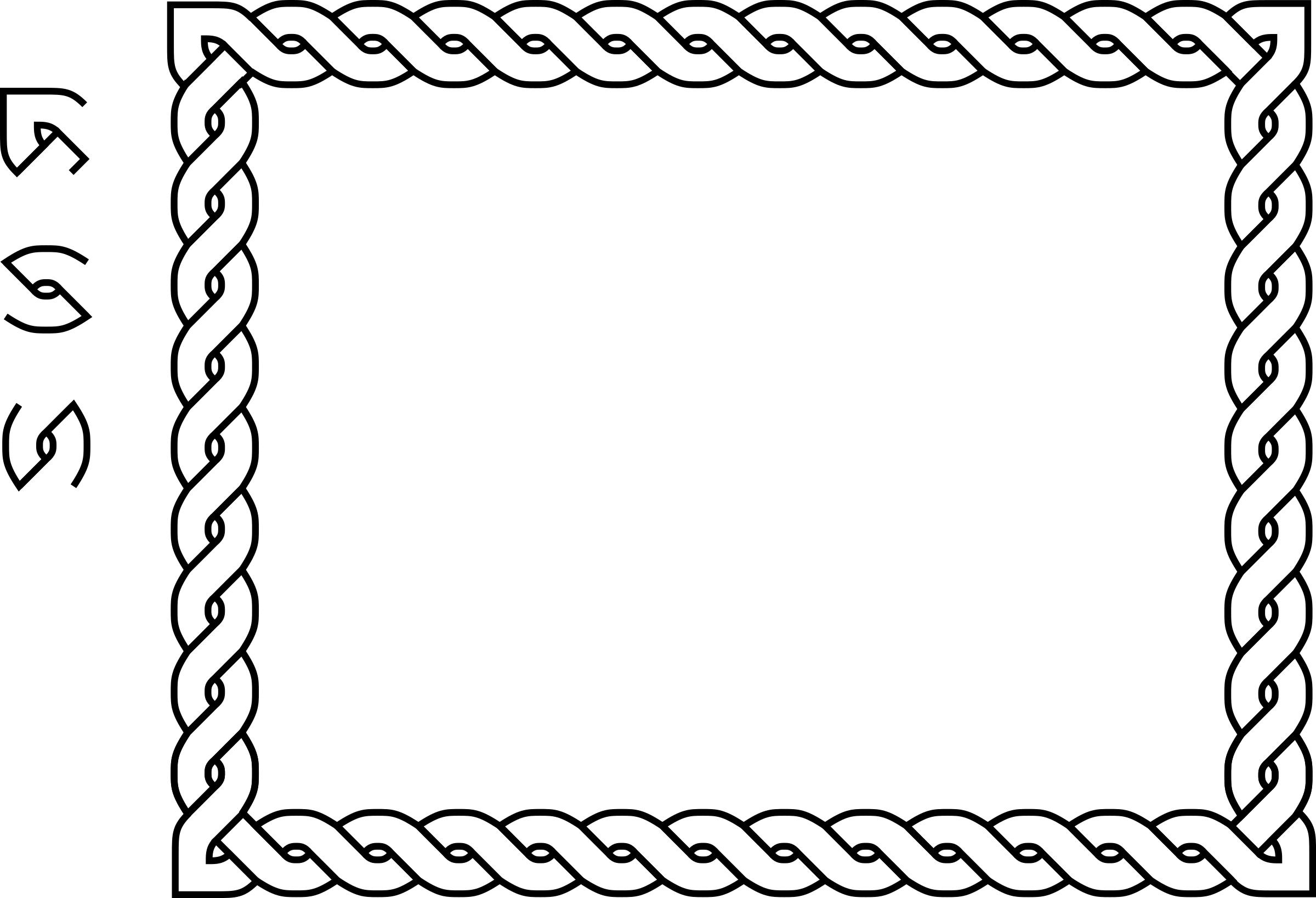 rope border rectangle png