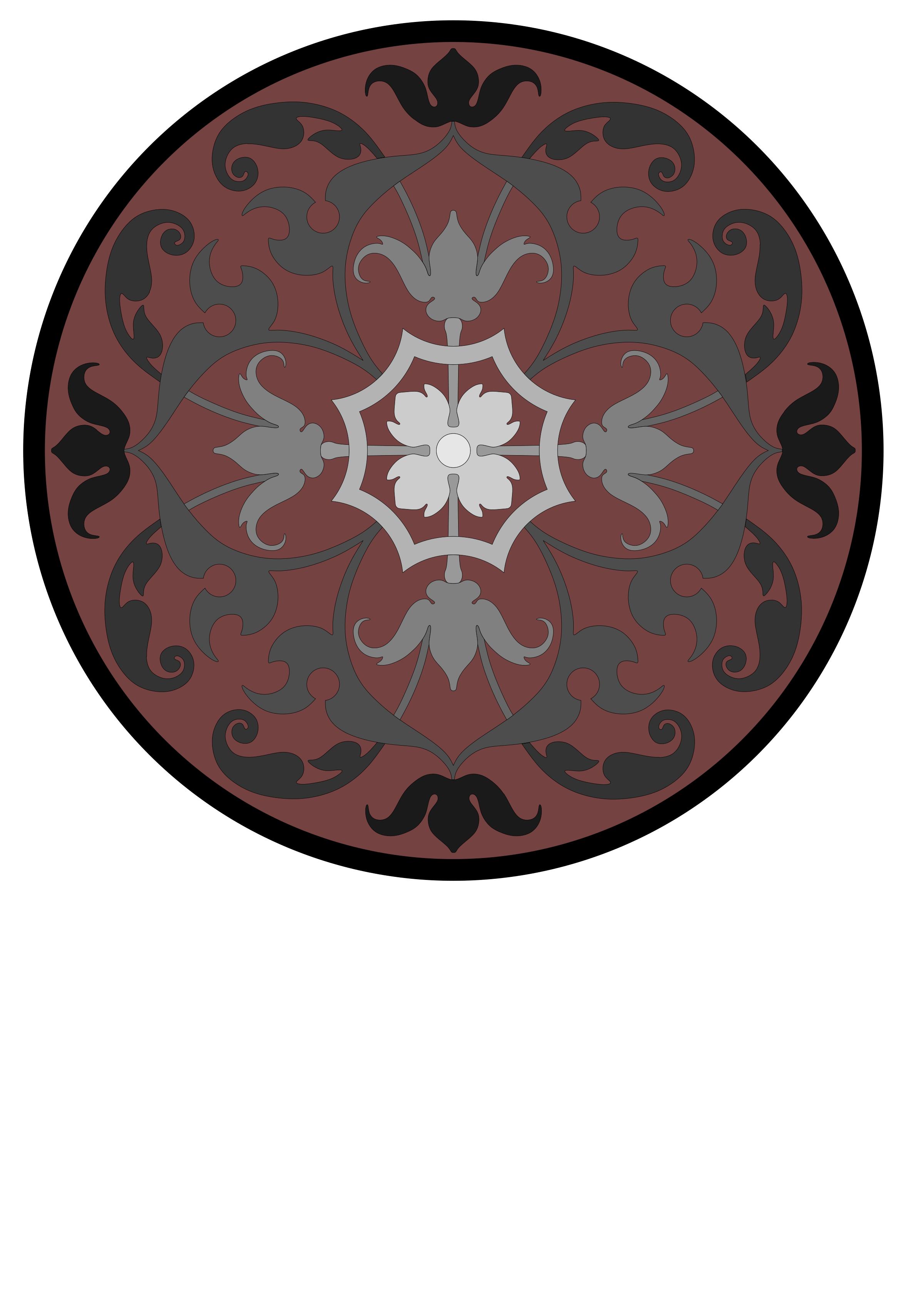 Round ornamental panel png
