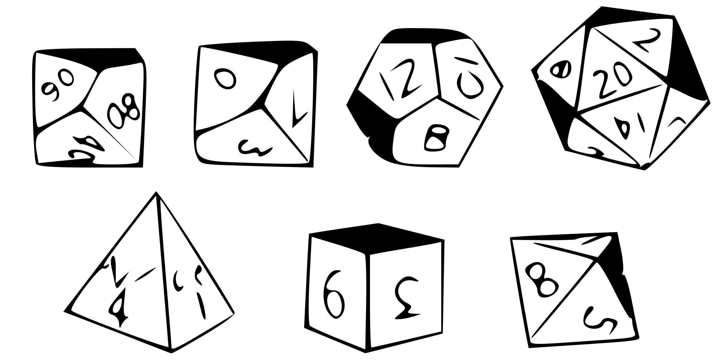 RPG Dice PNG icons