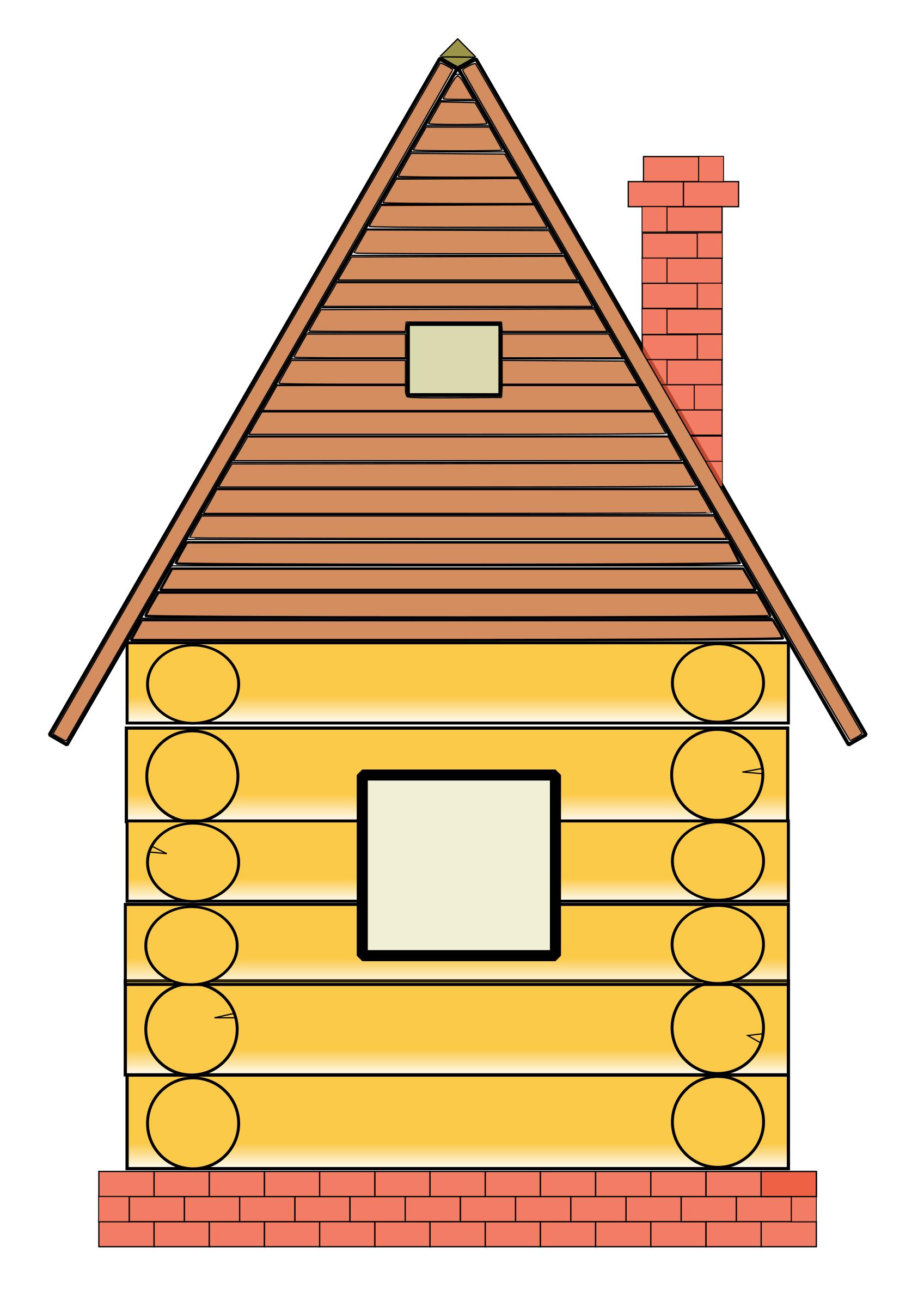 Russian wood house icons