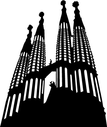 Sagrada Familia Clipart Silhouette icons