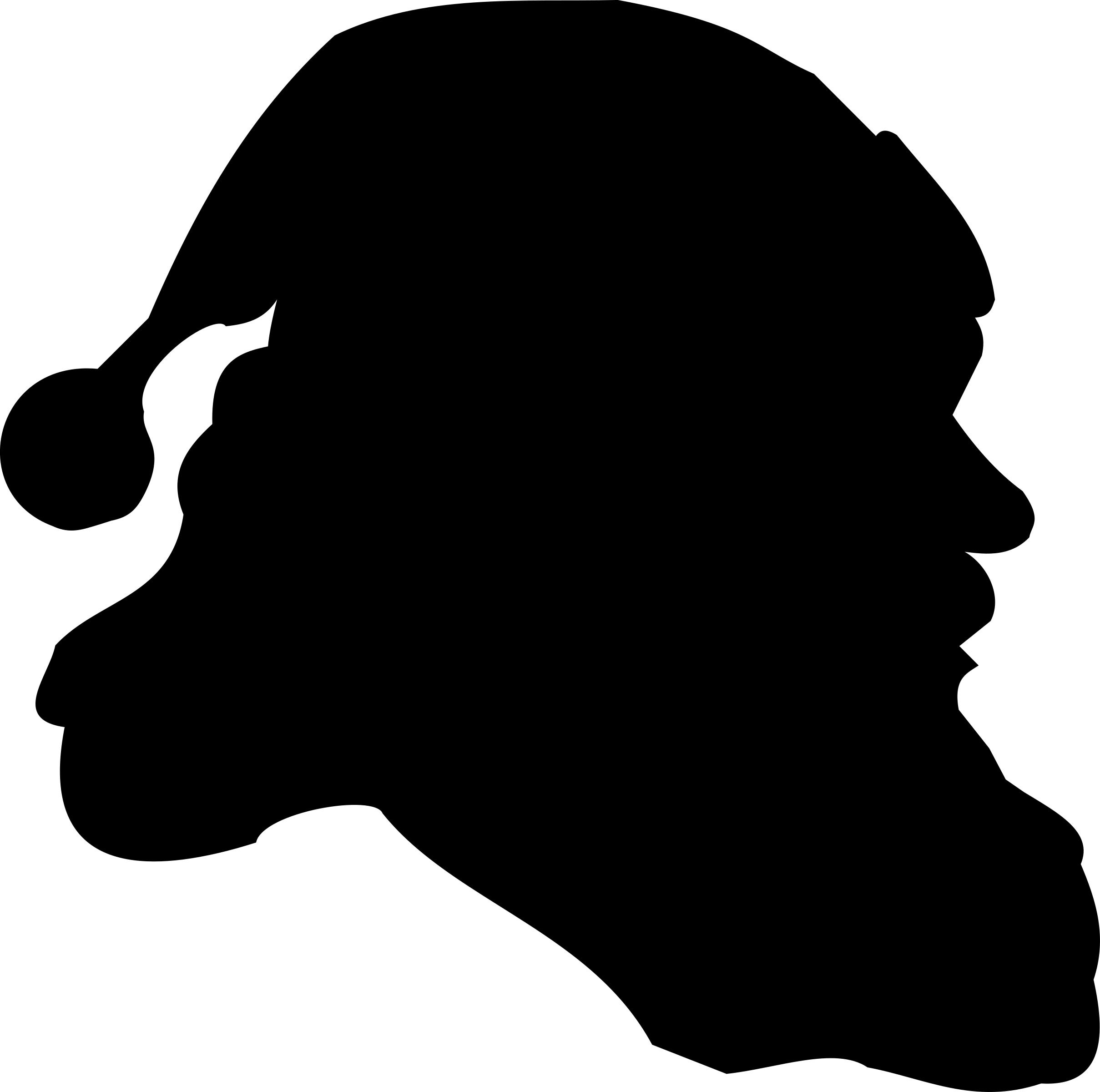 Santa Claus silhouette profile dingbat png