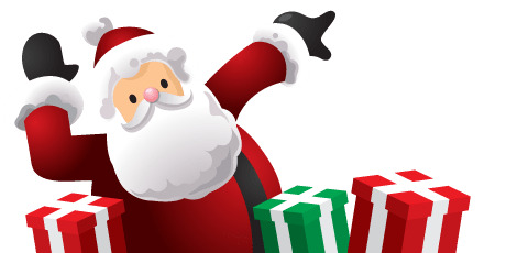 Santa Clause Footer PNG icons