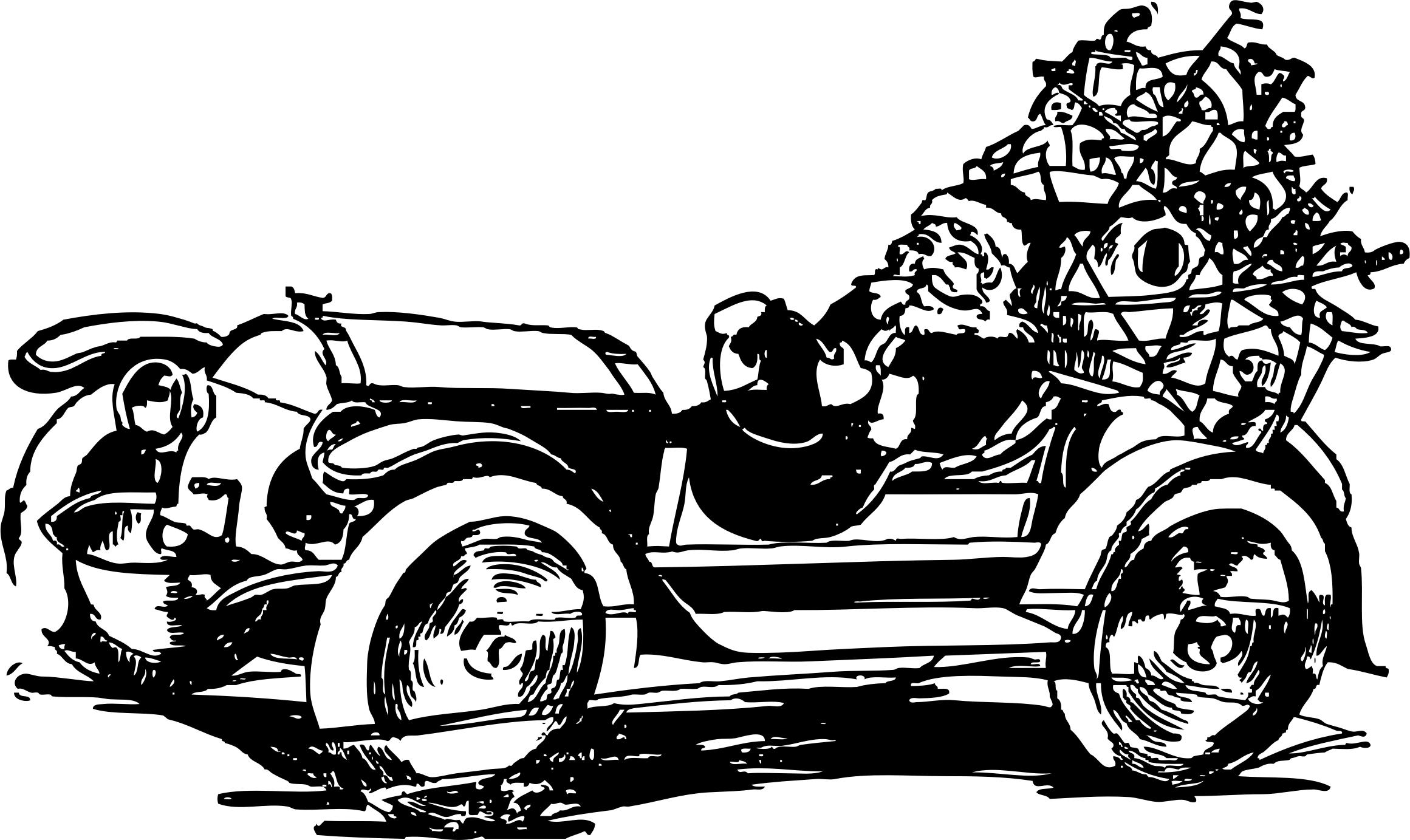 Santa driving png