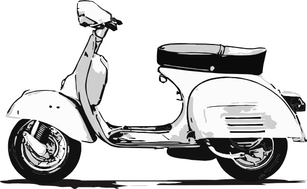 Scooter Vespa Drawing PNG icons