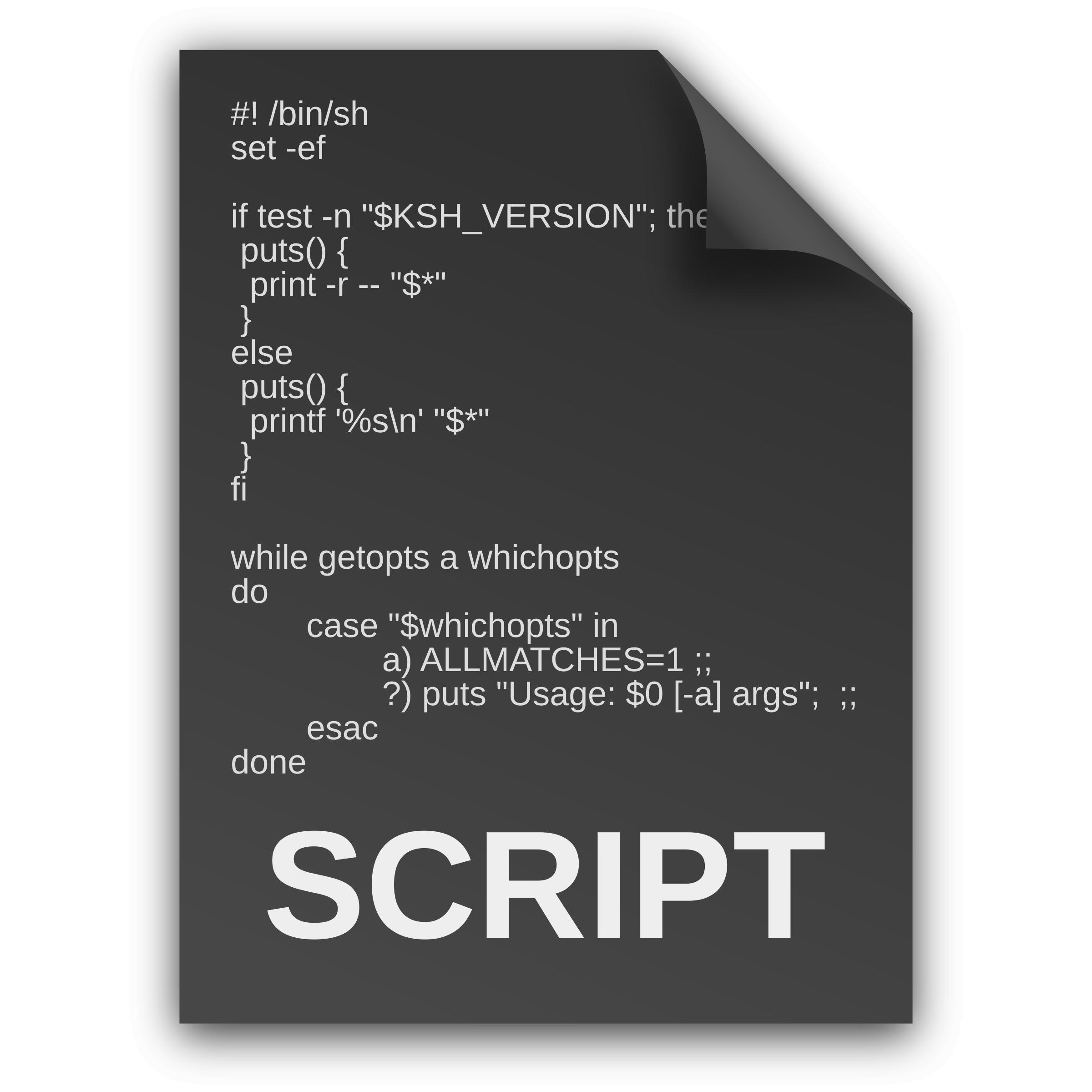 Script Document Icon Outlines png