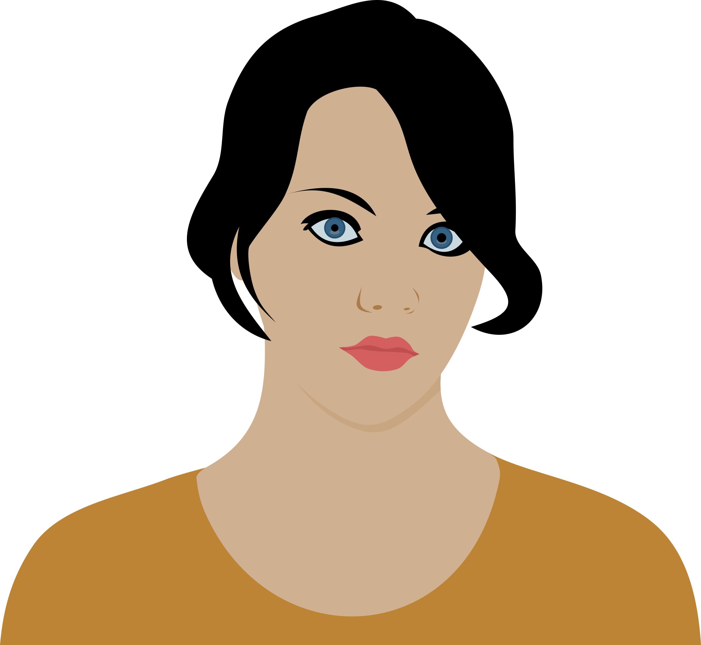 Serious woman by Rones png