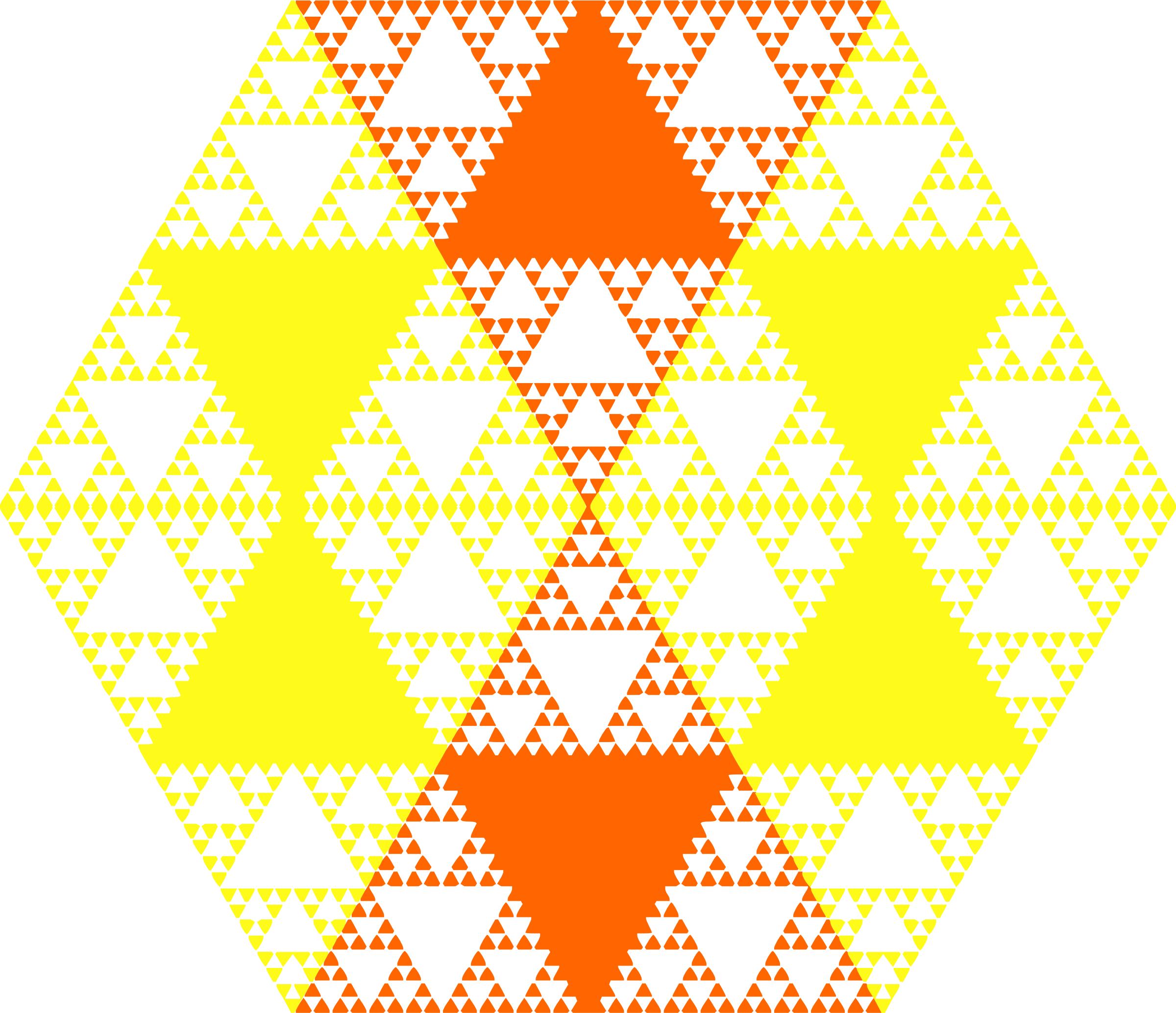 Serpinski hexagon png