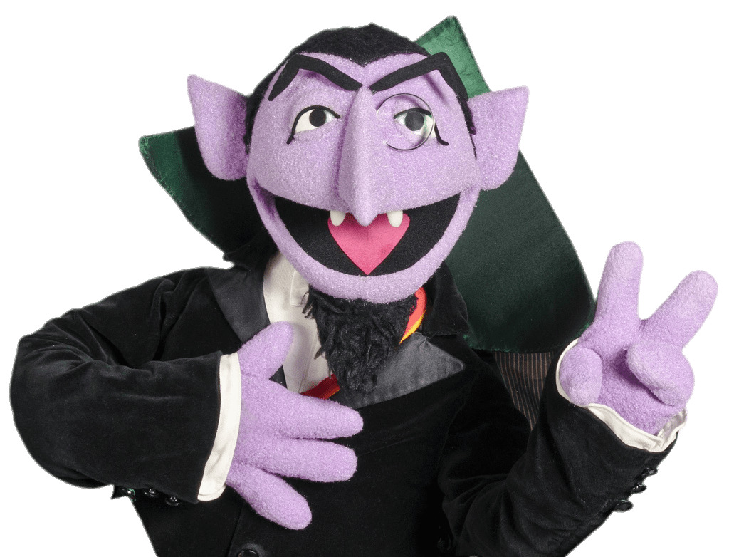 Sesame Street Count Von Count Peace Sign icons