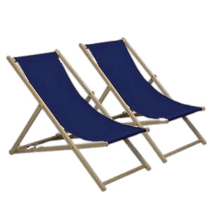 Set Of Blue Deckchairs png icons