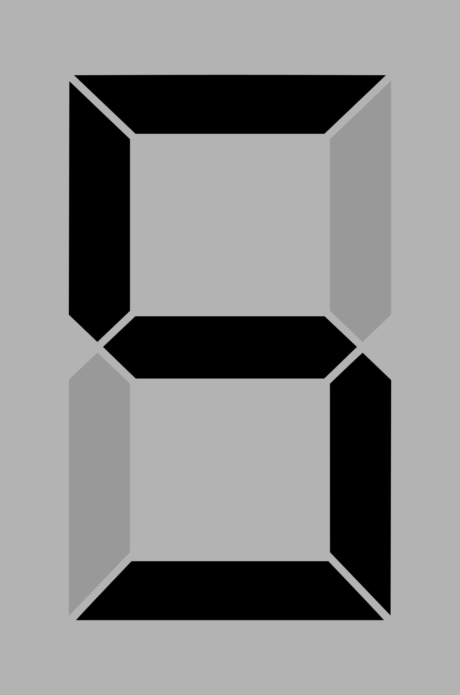 Seven segment display gray 5 png
